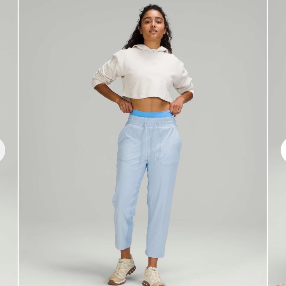 Lululemon Beyond the Studio Crop Blue Linen 2